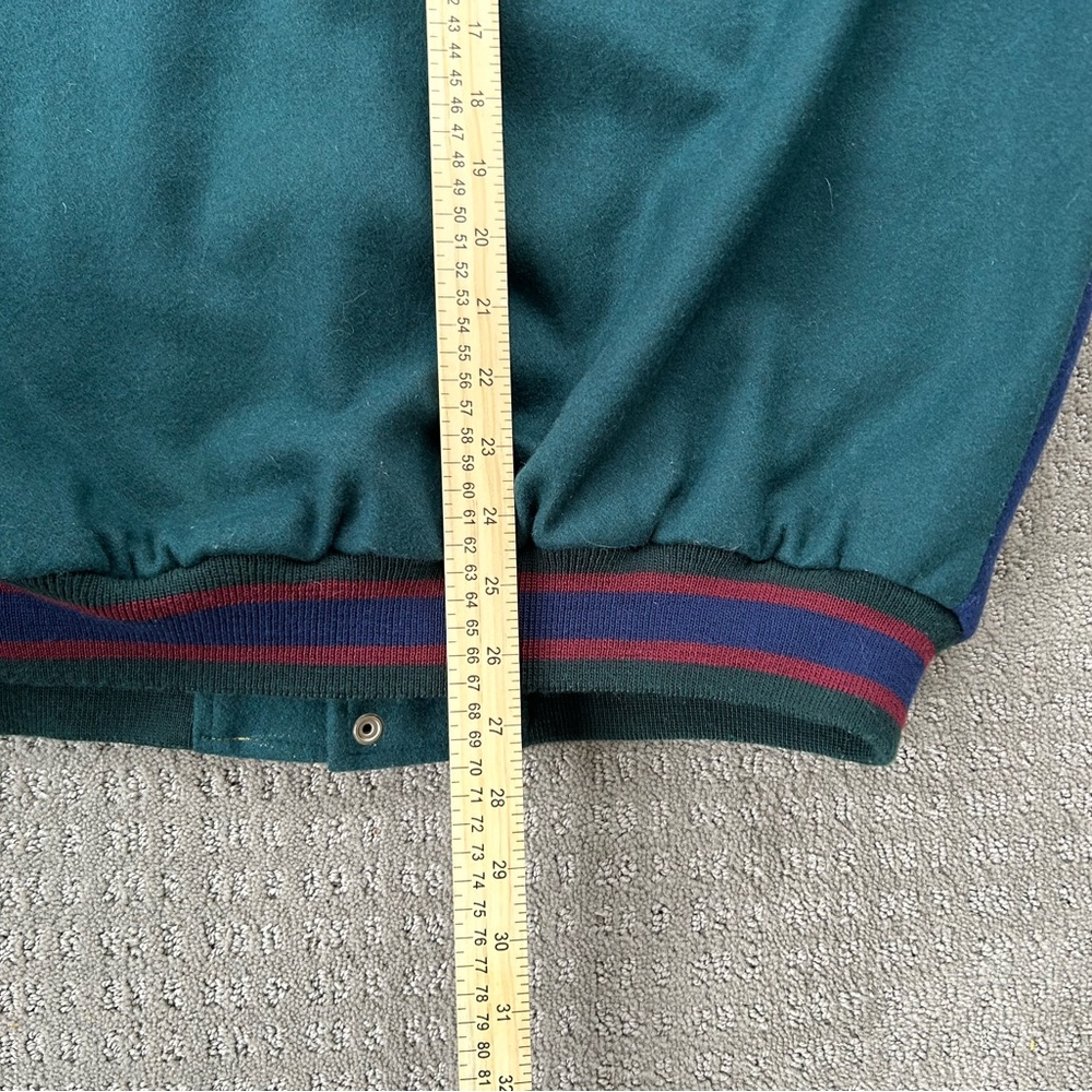 Vintage 90s Speedo varsity letterman bomber coat men’s large - Picture 10 of 10